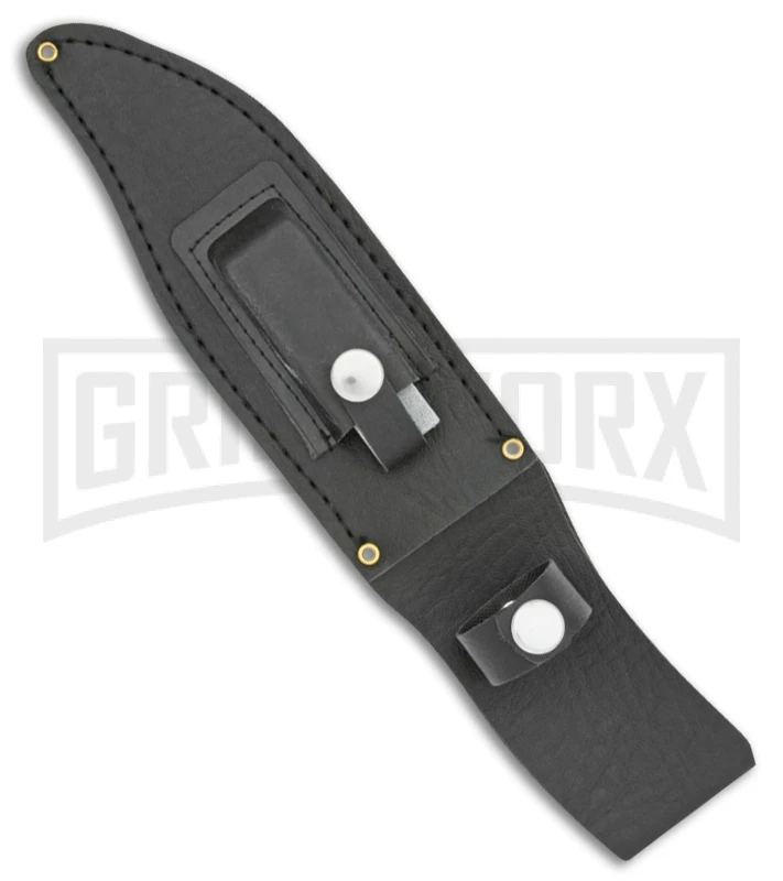 Rite-Edge Trailblazer Black Aluminum Fixed Blade Knife - Satin Plain - Image 2