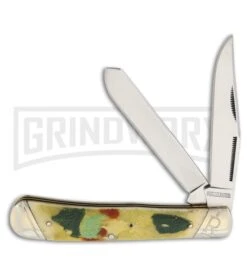 Rough Rider King Of The Forest Trapper Bone Pocket Knife