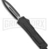 Rumble Heavy Duty Dagger Black OTF Automatic Knife - Two Tone