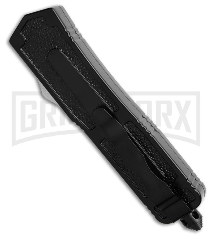 Rumble Heavy Duty Dagger Black OTF Automatic Knife - Satin Plain - Image 2