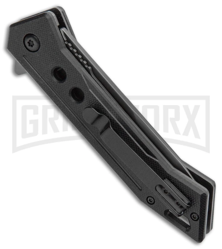 Schrade U.G. Black G-10 Folding Knife - Tanto Gray Plain 1100044 - Image 3