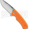 SOG Tellus FLK Blaze Orange GRN Frame Lock Knife - Stonewash Plain