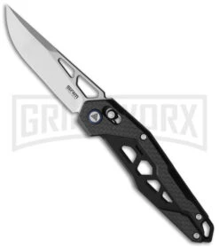 SRM Knives G-10/Carbon Fiber 9225-KB Mecha AMBI Lock Knife - Bead Blast Plain
