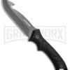 Schrade Guthook Black TPE Fixed Blade Knife - Gray Plain