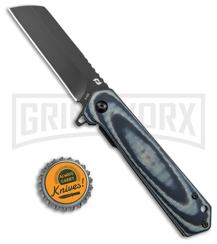 Schrade Lateral Gray/Black G-10 Frame Lock Knife - Black Plain - Image 4