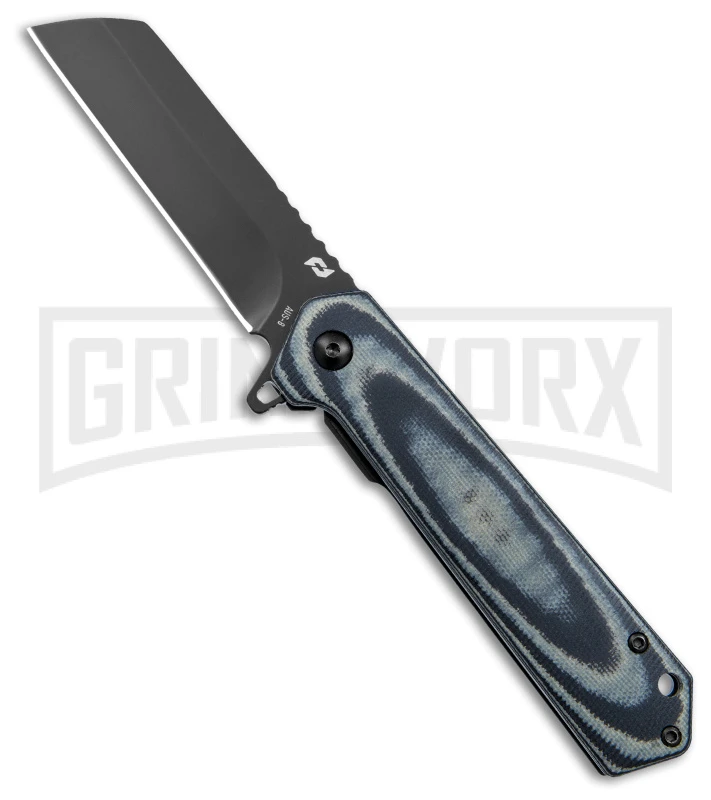 Schrade Lateral Gray/Black G-10 Frame Lock Knife - Black Plain