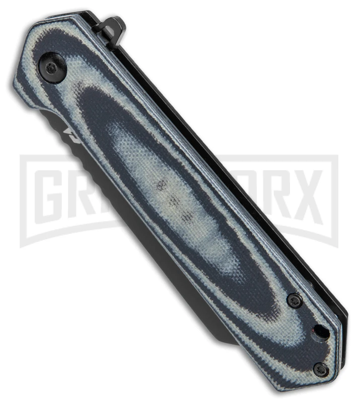 Schrade Lateral Gray/Black G-10 Frame Lock Knife - Black Plain - Image 2