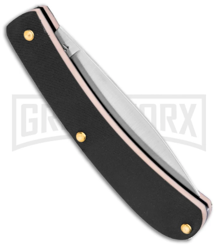 Schrade Old Timer OT Black Polymer Bowie Knife & Folder Satin Plain - Image 4