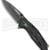 Schrade SCH U.G. Green/Black Folding Knife - Black Plain 1100044