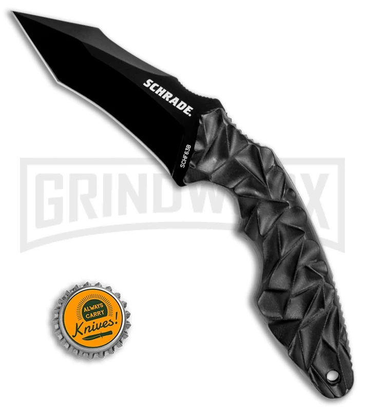 Schrade Tanto SCHF63B Fixed Blade Knife - Black Tanto - Image 3