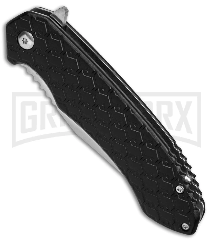 Schrade Scramble Black Aluminum Liner Lock Knife - Satin Plain - Image 2