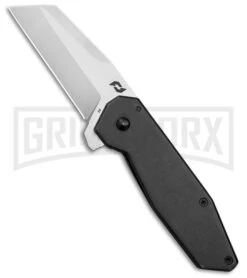 Schrade Slyte Black Stainless Steel Compact Frame Lock Knife - Satin Plain