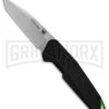 Schrade 1084293 Tanto Liner Lock Black Rubber Folding Knife - Bead Blast
