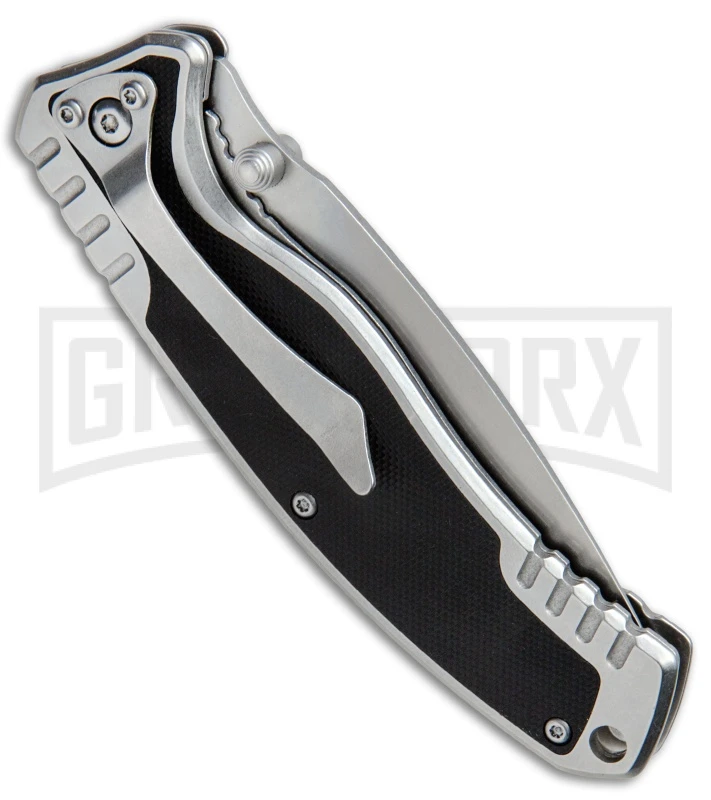 Schrade Ultra Glide Black G-10 Folding Knife - Stonewash Plain - Image 3