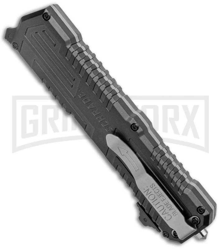 Schrade SCHOTF3B Viper OTF Assisted Opening Knife - Black Plain - Image 3