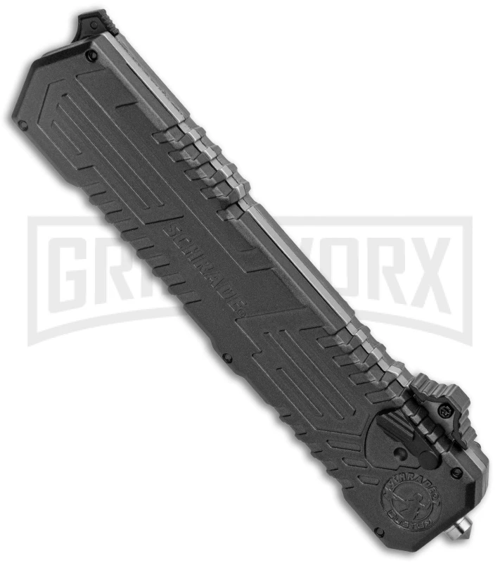 Schrade SCHOTF3B Viper OTF Assisted Opening Knife - Black Plain - Image 2