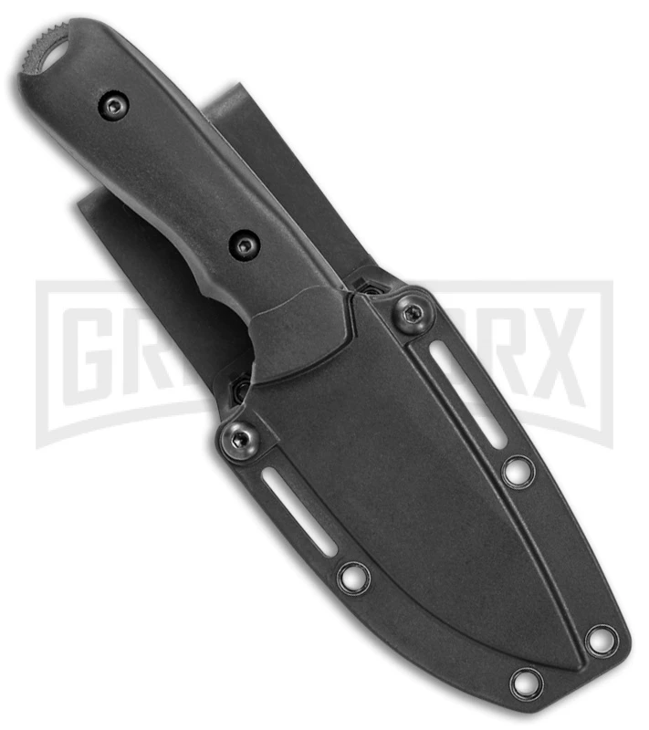 Schrade Mini Frontier Black Grivory Fixed Blade Knife - Black Plain - Image 2