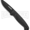 Schrade Small Frontier Black TPE Fixed Blade Knife - Black Plain