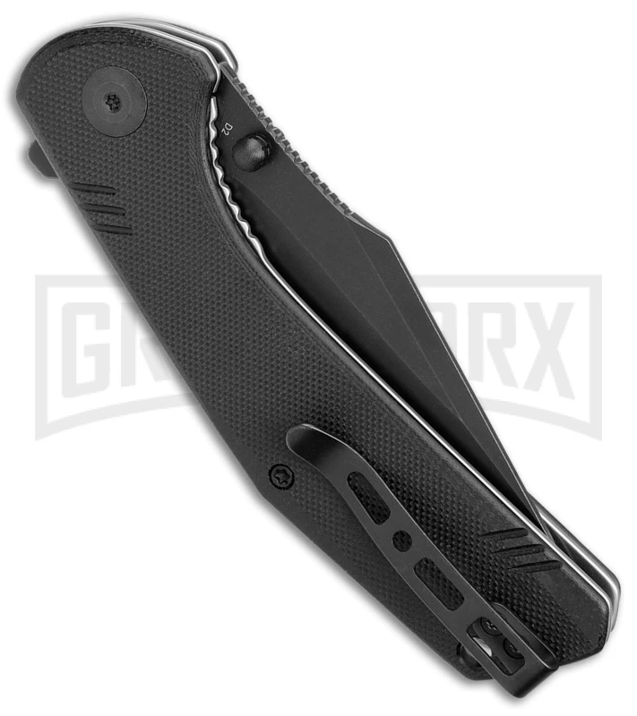 SENCUT Actium Black G-10 Liner Lock Knife - Black SW Plain - Image 3