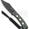 SENCUT Waxahachie Dark Green Micarta Fixed Blade Knife - Black SW
