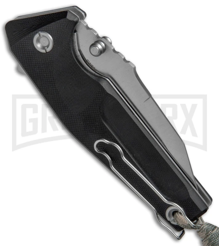 Smith & Wesson Black G-10 Tanto Folding Knife - Satin Plain - Image 3