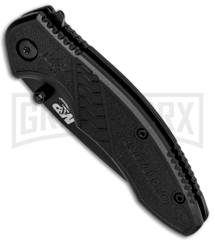 M&P Shield Bodyguard Black Nylon Folding Knife - Black Plain - Image 2