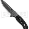 Smith & Wesson Black G-10 Clip Folding Knife - Gray Ti Plain