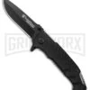Smith & Wesson Extreme OPS Black Liner Lock Pocket Knife - Black Plain