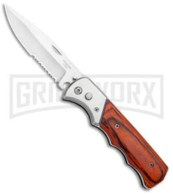 Super Knife Dingo Rosewood Automatic Knife - Satin Serr
