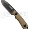 Tac-Force Modern Evolution Tan G-10 Fixed Blade Knife - Black Stonewash Plain
