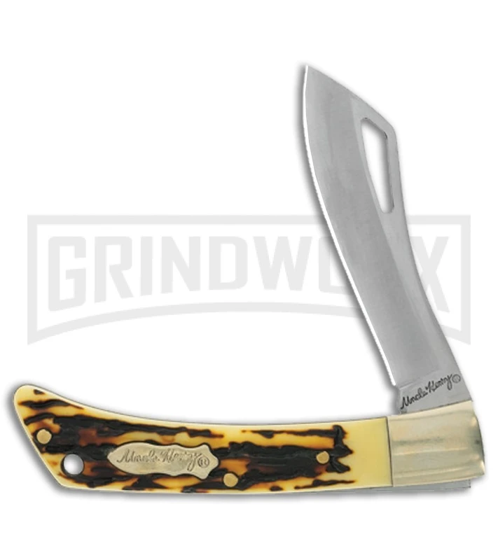 Uncle Henry 2pc. Fixed/Folder Tin W/ Sharpening Stone - Satin Plain - Image 3