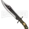 United Cutlery Anywhere Bowie OD Green Fixed Blade Knife - Two-Tone Serr
