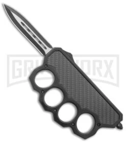 What The Knuck Knuckle Dagger D/A OTF Automatic Carbon Fiber -Two Tone Dagger