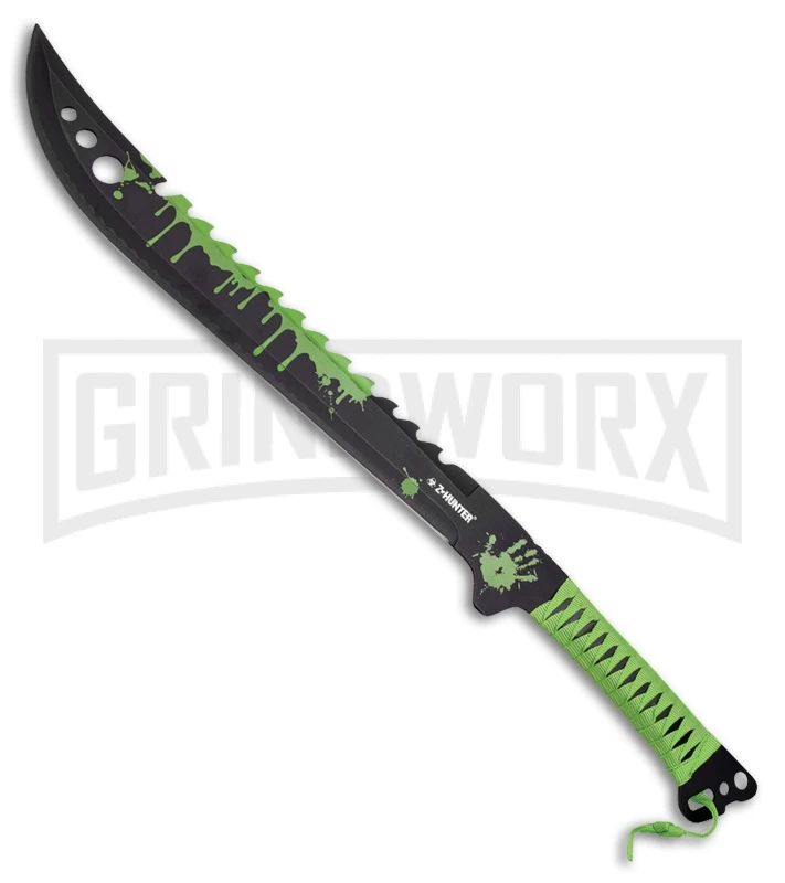 Z-Hunter Armageddon Green Machete - Black Plain
