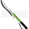Z-Hunter Guan Dao Machete Lime Green GFN Fixed Blade Knife - Two-Tone Plain
