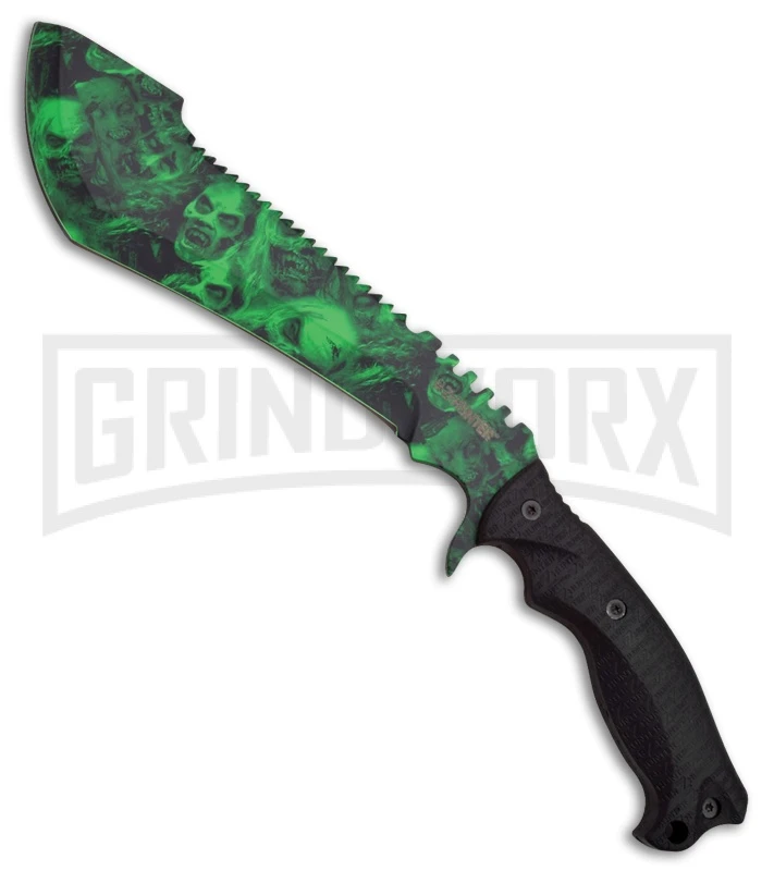 Z-Hunter Judgement Day Rubber Machete - Green Plain