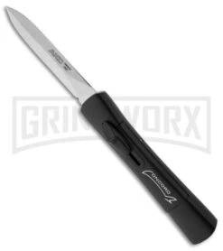 AKC Concord Black OTF Automatic Knife - Dagger Satin Plain