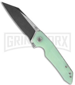 Bestech Knives Barracuda Jade Liner Lock Knife - Black Stonewash Plain
