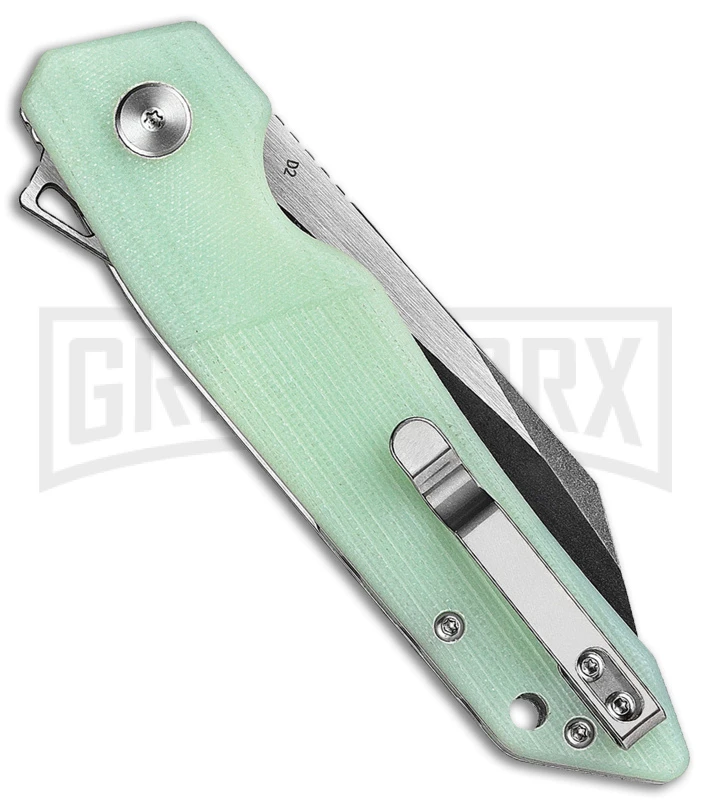 Bestech Knives Barracuda Jade Liner Lock Knife - Black Stonewash Plain - Image 2