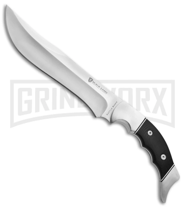 Browning Black Label Battle Bowie Fixed Blade Knife - Satin Plain
