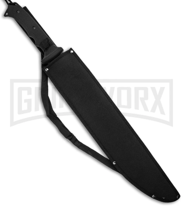 United Cutlery Black Legion Jungle Hunter Machete Fixed Blade Knife - Black Plain - Image 2