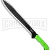 Wartech Biohazard Zombie Wilderness Green Machete - Black Plain