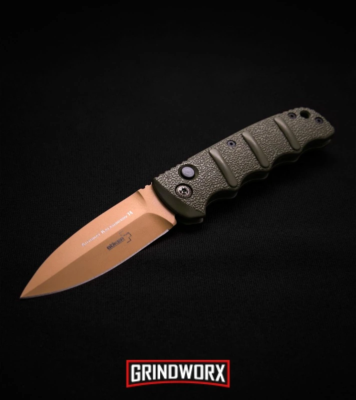Boker Kalashnikov Desert Warrior Dagger Automatic Knife - Copper Plain - Image 3
