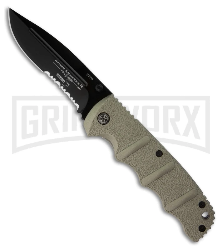 Boker Grey Kalashnikov Folding Knife - Black Serr