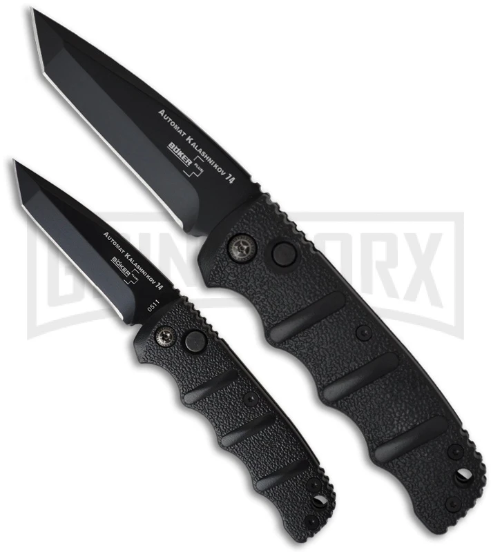 Boker Black Mini Kalashnikov Black Automatic Knife - D2 Black Plain - Image 3