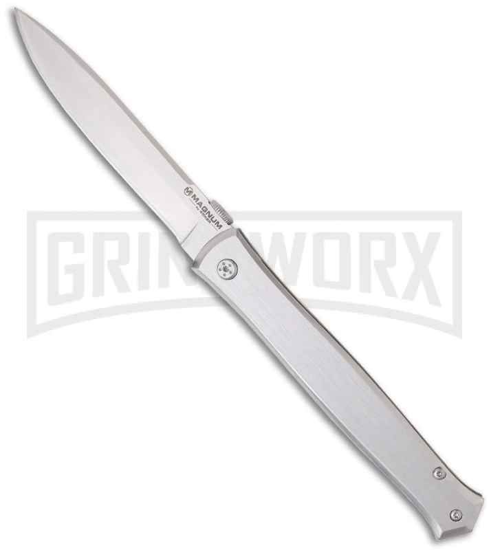 Boker Magnum Duo Satin Folding Knife - Satin Plain