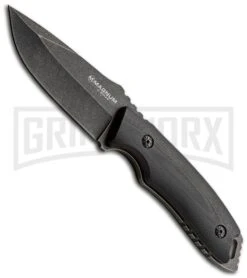 Boker Magnum 02YA105 ADC Fixed Blade Knife - Black Plain