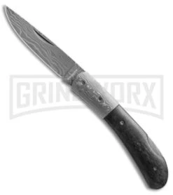 Boker Magnum Black Bone Folding Knife - Damascus Plain