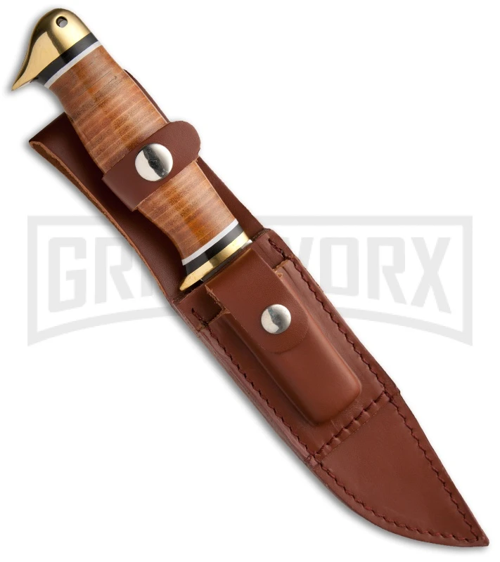 Boker Magnum Duck Head Bowie Fixed Blade Knife - Satin Plain - Image 2