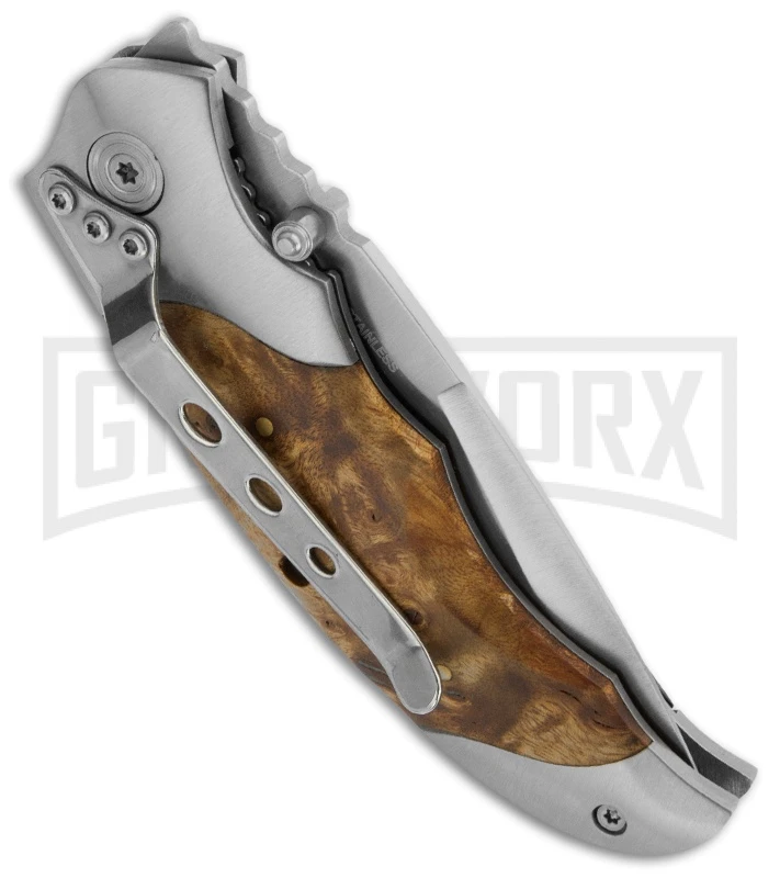 Boker Magnum Hawk Folding Knife - Satin Plain - Image 2